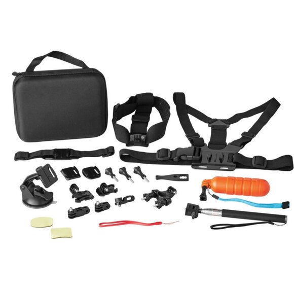 onn Action Camera Accessory Kit 22 Pieces NEW FACTORY SEALED - Picture 2 of 7